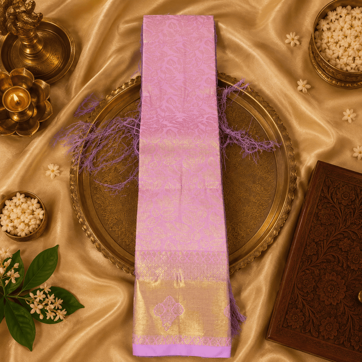 Pink with gold-silk-saree-2