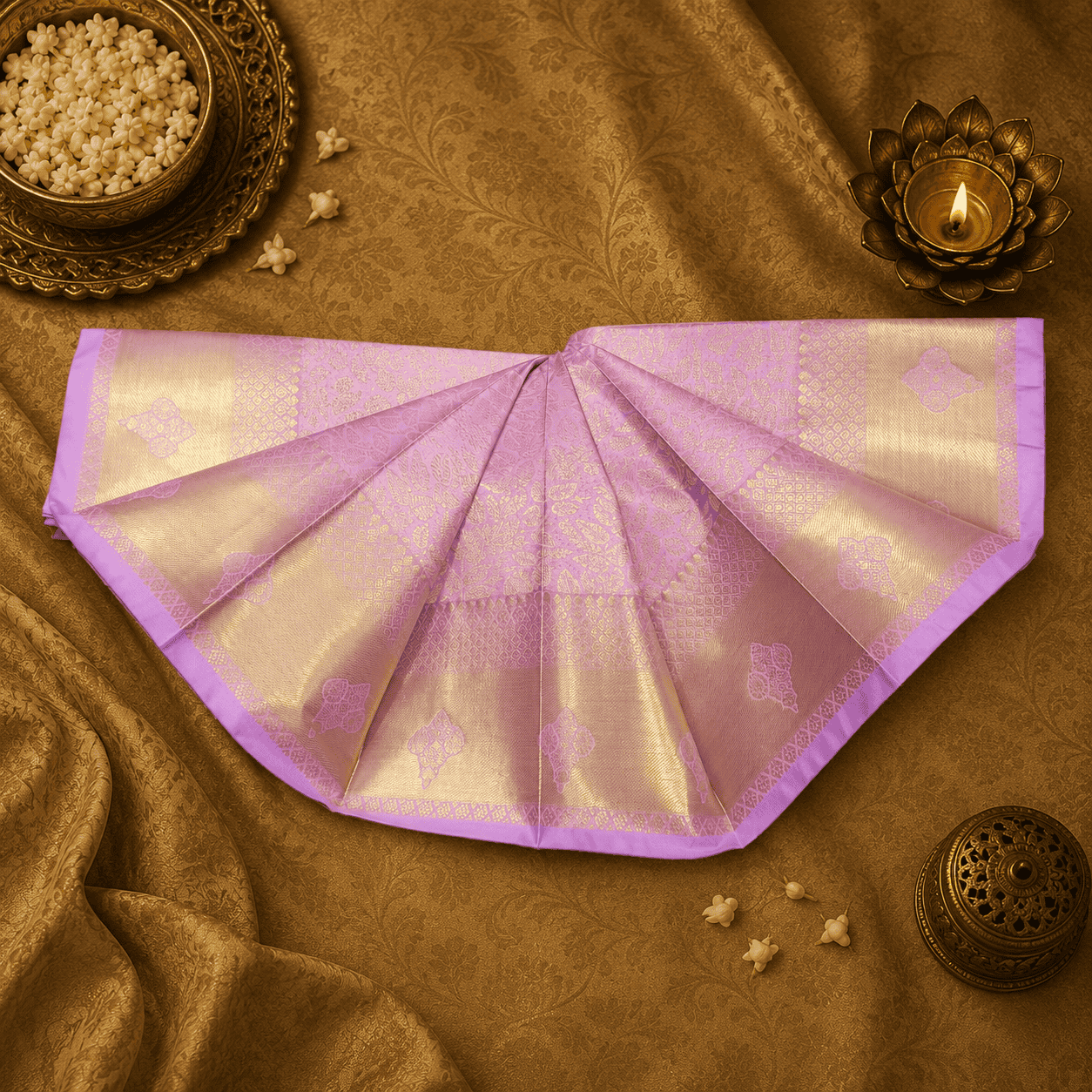 Pink with gold-silk-saree-3