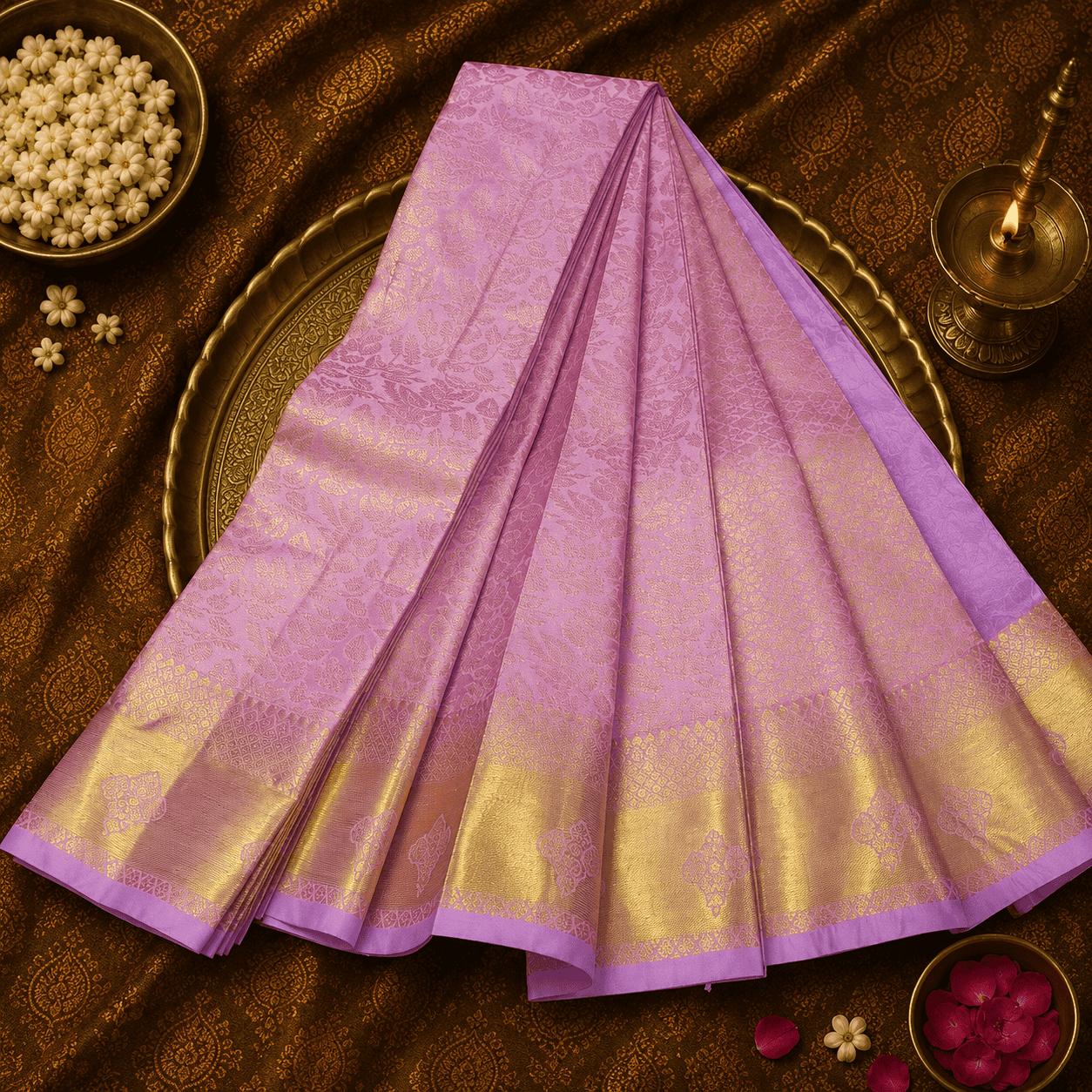 Pink with gold-silk-saree-4